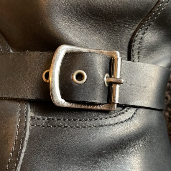 Dolce & Gabbana  leather motorcycle boots. main image 10